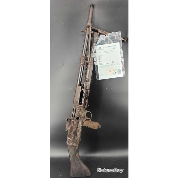 RARE MITRAILLEUSE DARNE D'INFANTERIE MODELE 1922 CALIBRE 7.5X54 MAS France 2eme GM Categorie C