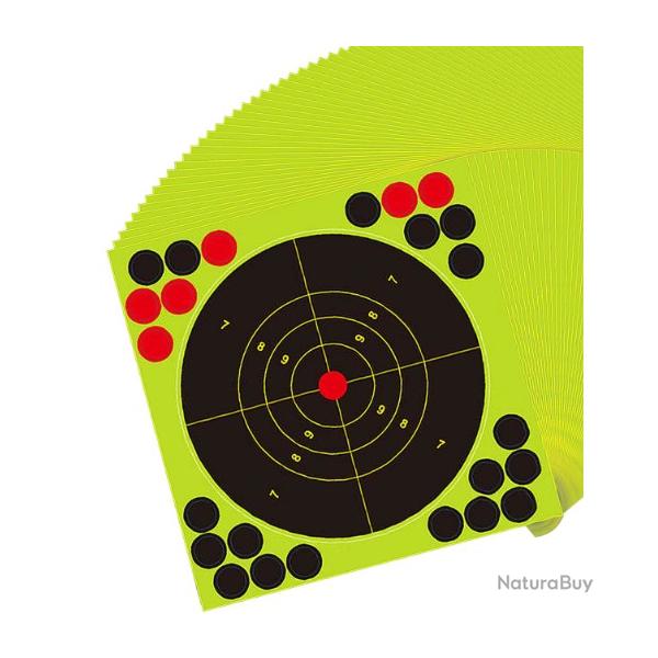Cible de Tir Fluo x10 - Autocollante - Patchs Inclus - SKX INDUSTRIES