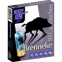 BOITE DE 10 CARTOUCHES MARY ARM BALLE BRENNEKE CAL.20/67