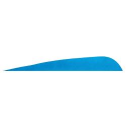 GATEWAY - Plumes naturelles parabolique 4" LH Unie BLEU CIEL