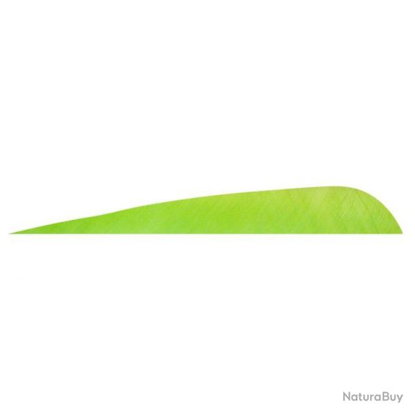 GATEWAY - Plumes naturelles parabolique 4" LH Unie CHARTREUSE