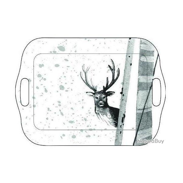 Plateau Cerf noir et blanc LOVERGREEN