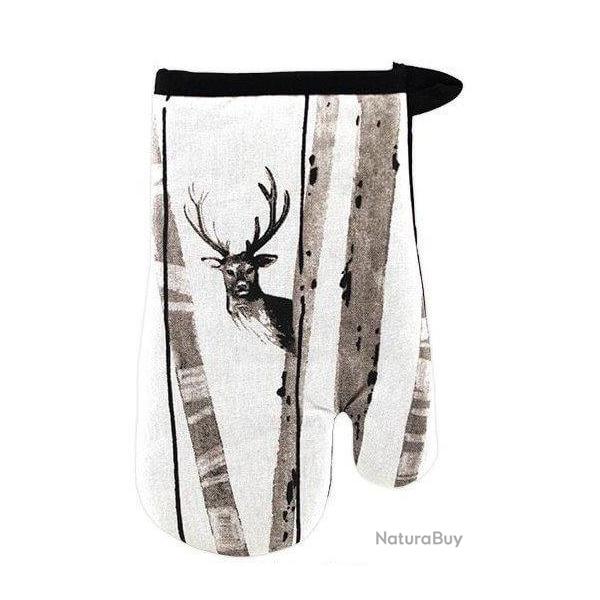 Gant de cuisine Cerf noir et blanc LOVERGREEN
