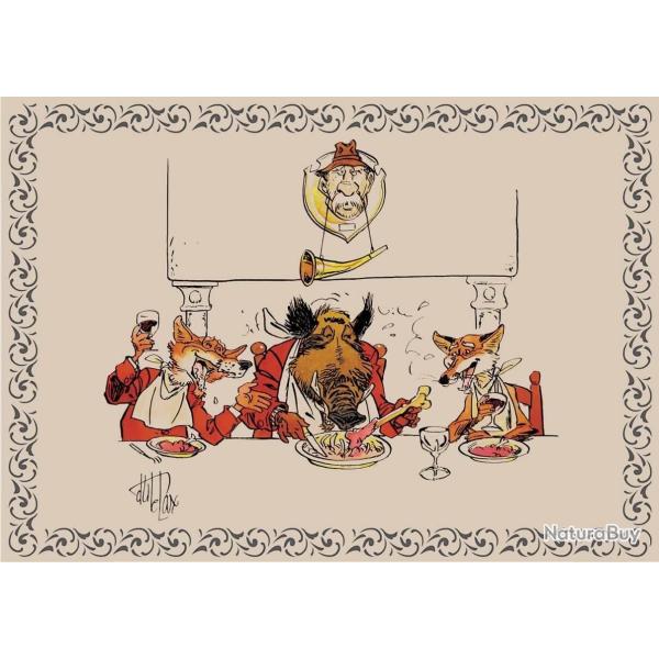 Lot de 50 sets de table en papier 'Repas Animalier' LOVERGREEN