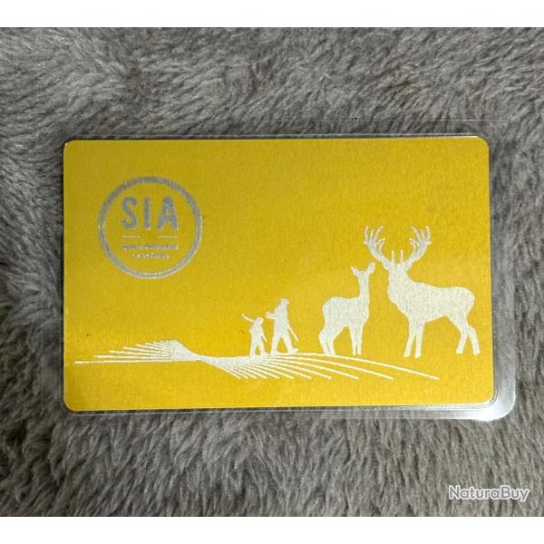 Carte SIA chasseur ou tir sportif protection plastifi cerf et biche personnalisation au choix zz