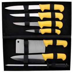 Mallette Valise du boucher acier inoxydable 7 pi&egrave;ces