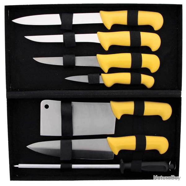 Mallette Valise du boucher acier inoxydable 7 pi�ces