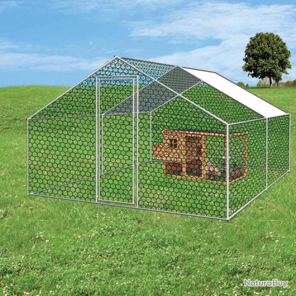 Enclos volaille m�tal galvanis� 24 m� - maille 25 mm