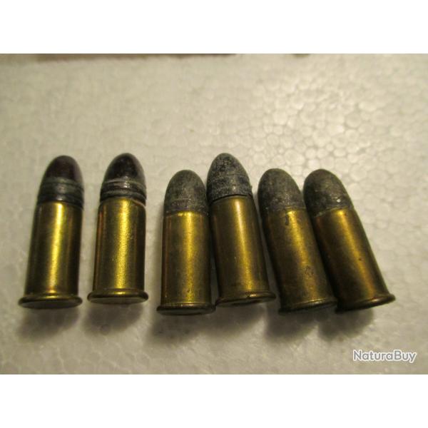 6 Cartouches de collection 320 Bulldog 8mm poudre noir cat D toujours au sec