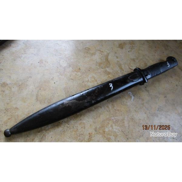 baionnette mauser 98k matricule diffrent  baklite  Allemande seconde guerre ww2 Allemagne  42 /43