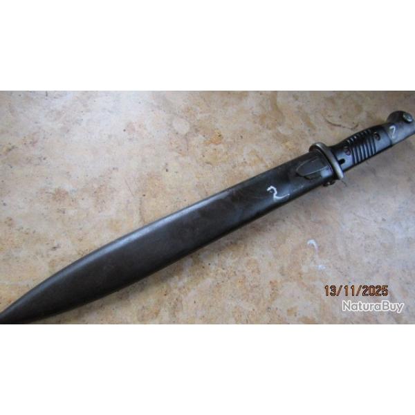 baionnette mauser 98k matricule diff  baklite Allemande seconde guerre ww2 Allemagne  41 /42CRS