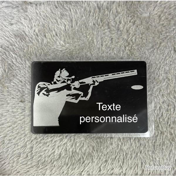 Mmo Chasseur en aluminium grav au laser (Recto / Verso) Promo limite !