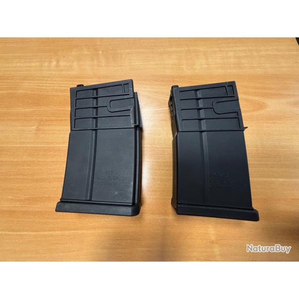 Lot de 2 chargeurs airsoft HK 417 gbbr en l'�tat - 1� sans prix de r�serve !!
