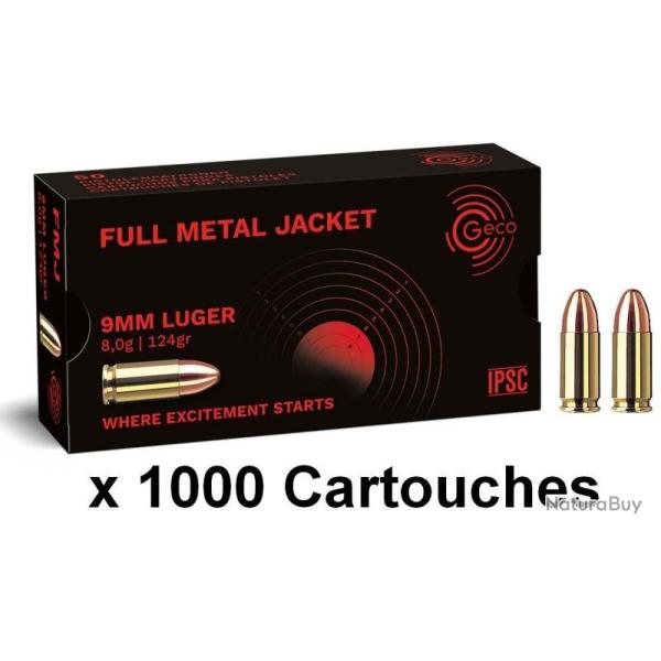 GECO cal.9mm PARA FMJ 124 gr x1000
