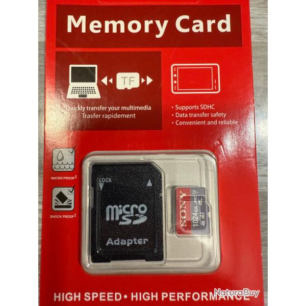 Carte SD SONY 1 Tra avec adaptateur