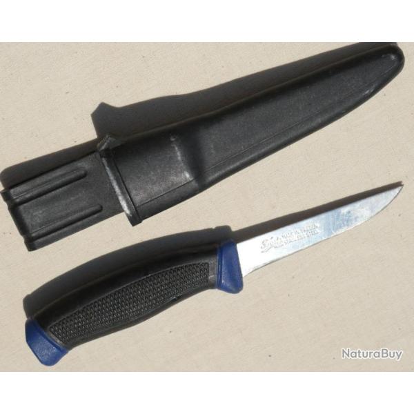 couteau de plong�e FROSTS MORA SWEDEN inox avec fourreau plastique ref TOU24COU002