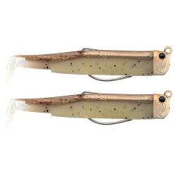 Leurre souple FIIISH Black minnow double combo 90 Pug / 7g / Light sand goby - BM3169