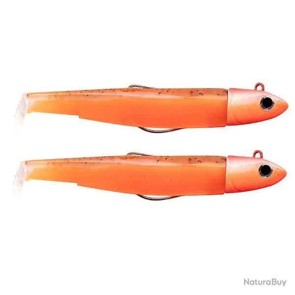 Leurre souple FIIISH Black minnow double combo 90 Offshore / 10g / Orange glow - BM3175