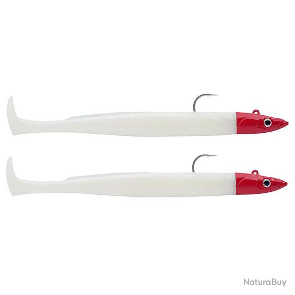 Leurre souple FIIISH Crazy paddle tail double combo 120 Offshore / 15g / White coco - Red head - CPT
