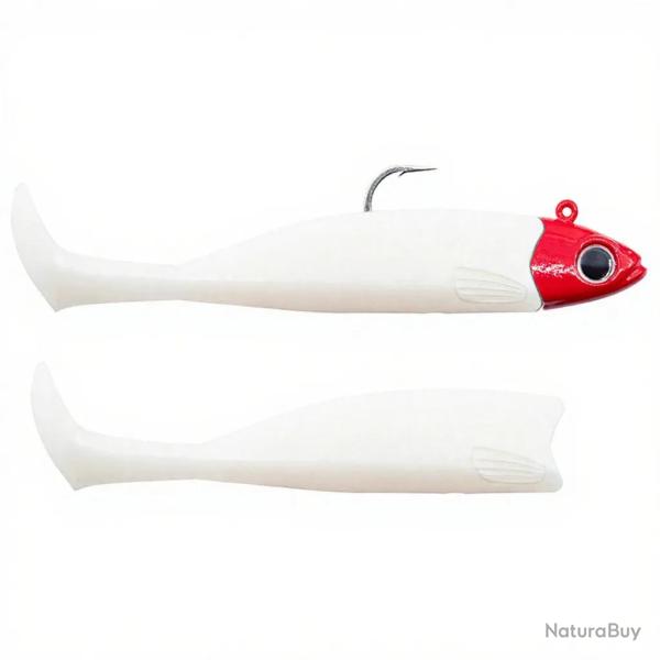 Leurre souple FIIISH Master shad combo 75 Heavy / 9g / White coco/Red head
