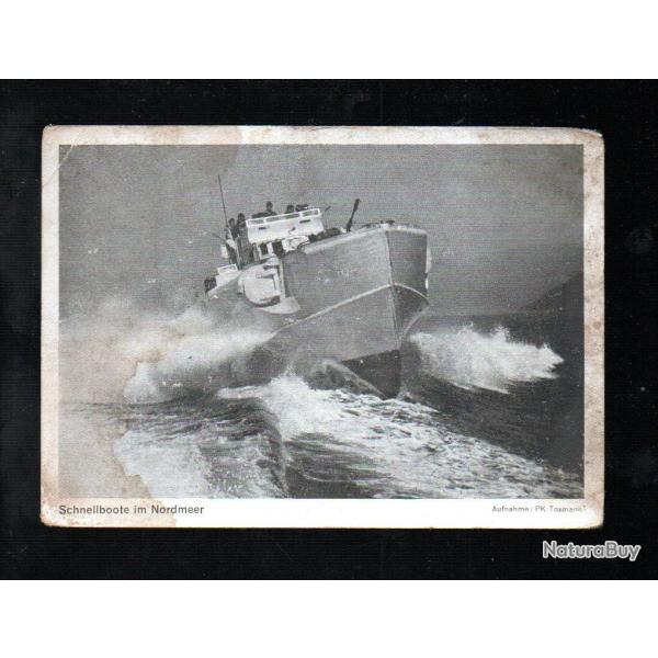 vedette rapide lance torpilles germanique ,1 carte illustrateur , e-boote