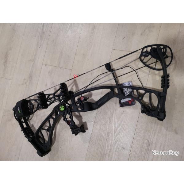 DESTOCKAGE ARC A POULIES CHASSE HOYT TORREX KIT GAUCHER 60# MAX 26-30" BLACK OUT
