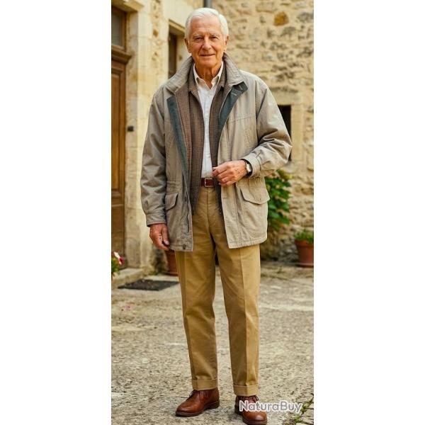 Veste homme 3/4 kaki imperm�able T 58