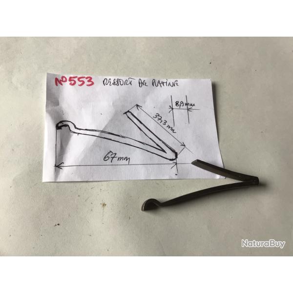 VENDU PAR LE-CUIRASSIER N553 RESSORT DROIT DE PLATINE FUSIL HAMMERLESS ANCIEN