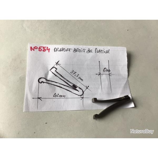 VENDU PAR LE-CUIRASSIER N554 RESSORT DROIT DE PLATINE FUSIL HAMMERLESS ANCIEN