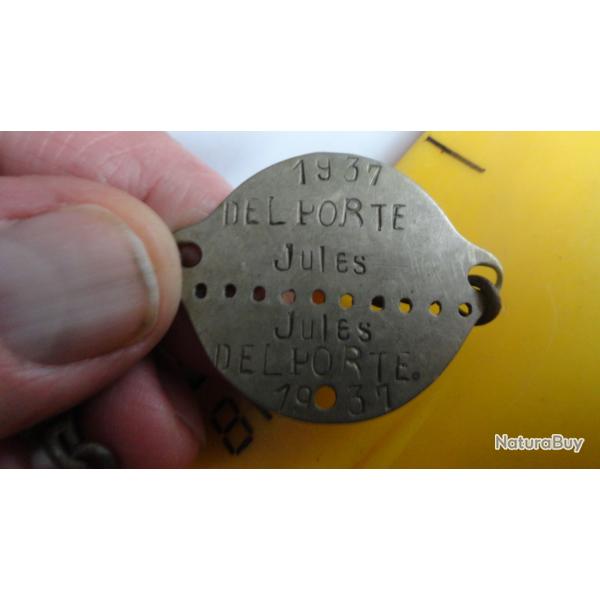 Plaque matricule soldat de 1 er Bureau/Seine