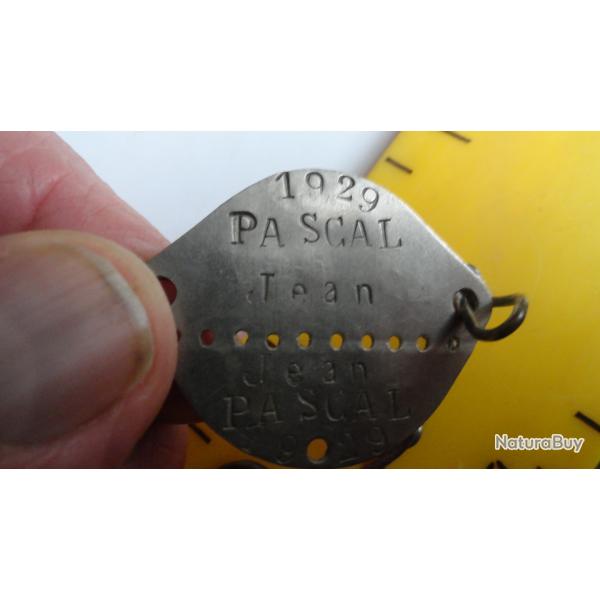 Plaque matricule soldat de "Le Puy "