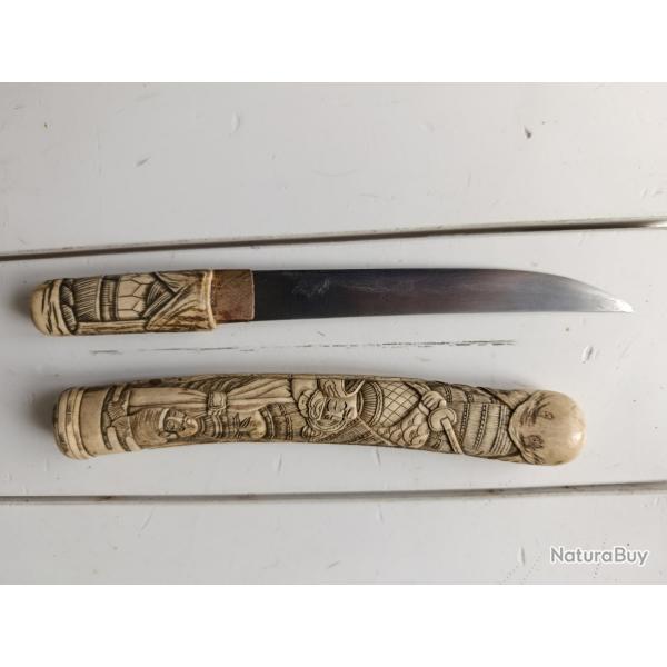 Tanto japonais du 19eme si�cle en os