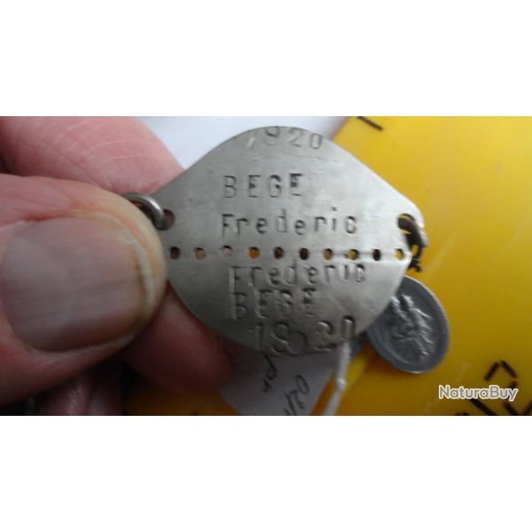 Plaque matricule soldat de 4 eme Bureau/Seine