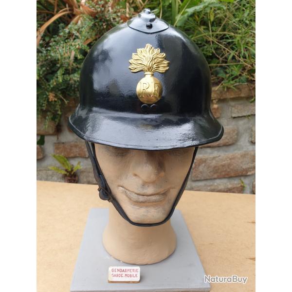 Casque Adrian modle 1926 de gendarme mobile reconditionn (112.M)