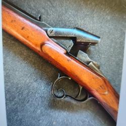 Je vend une magnifique carabine de jardin 9 mm flobert type warmant de qualit&eacute; 18 eme comme neuve.