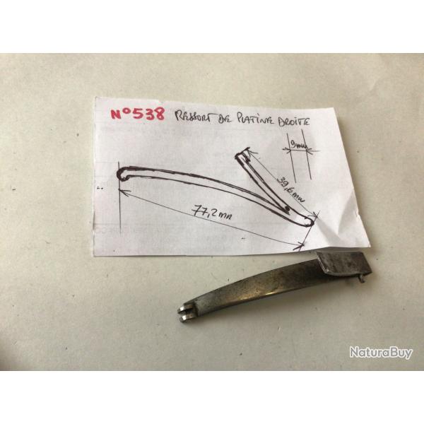 VENDU PAR LE-CUIRASSIER N 538 RESSORT DROIT DE PLATINE FUSIL CHASSE ANCIEN