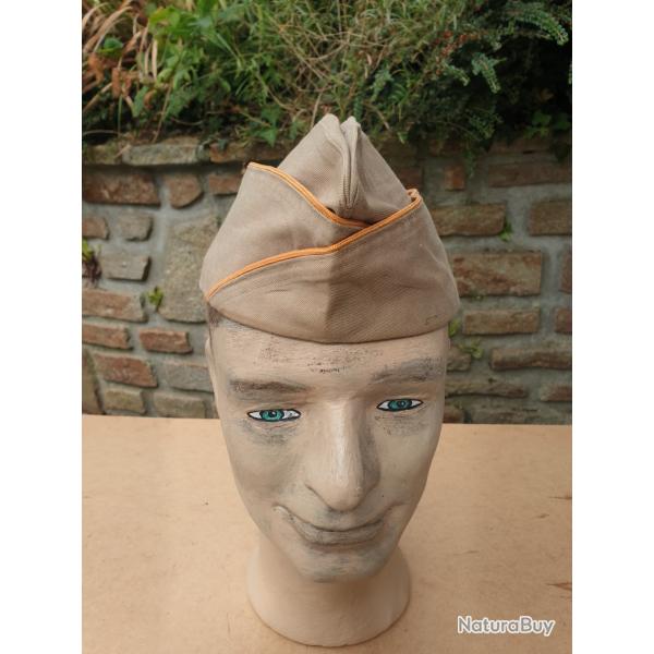 Calot US (garrison cap) chino avec laundry origine WW2 (M.207)