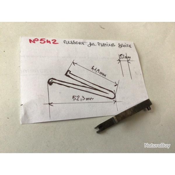 VENDU PAR LE-CUIRASSIER N 542 RESSORT DROIT DE PLATINE FUSIL CHASSE ANCIEN