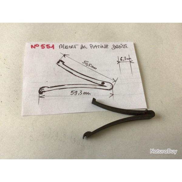 VENDU PAR LE-CUIRASSIER N 551 RESSORT DROITE DE PLATINE FUSIL CHASSE ANCIEN