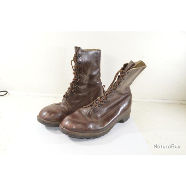 Rangers cuir taille 46, Militaire arme Hollandaise annes 1950. Reconstitution historique, surplus