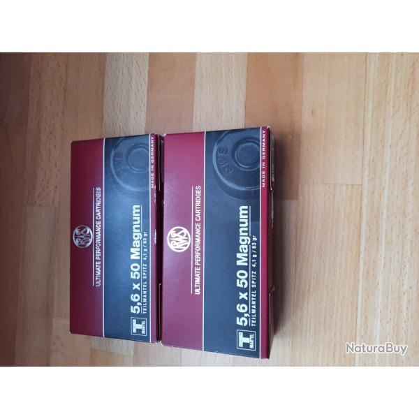 munition 5,6x50 magnum4,1grs 2boites