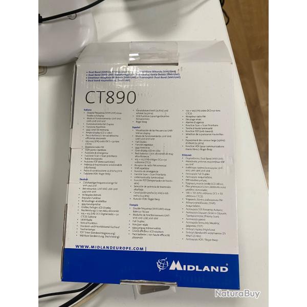 Vend metteur rcepteur bi-bande (VHF/UHF) Midland CT890, produits neuf boite d'origine. 5 dispo.