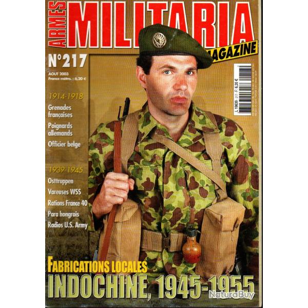 Militaria magazine 217 indochine 45-55 fabrications locales , officier infanterie belge 1914,