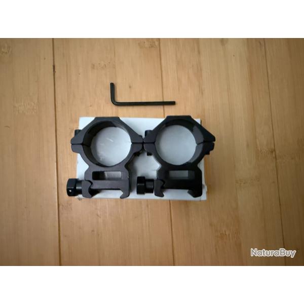 Colliers de montage pour lunette � tube de diam�tre 30 mm