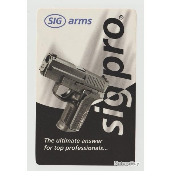 Autocollant : SIG SAUER SIG PRO ( SIG ARMS )