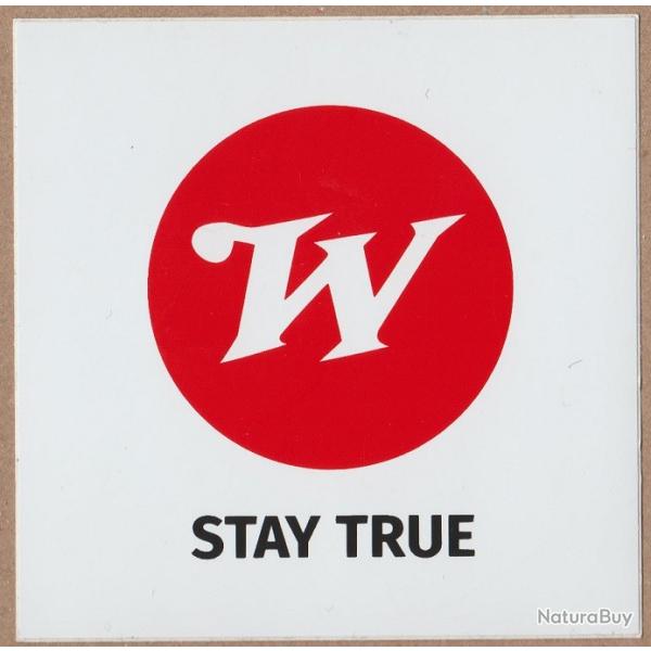 Autocollant : Winchester sticker carr ( STAY TRUE)