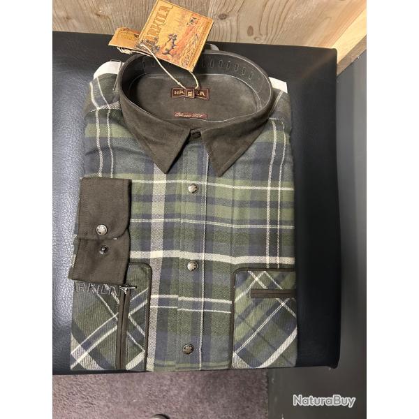 HARKILA - PAJALA CHEMISE OLIVE CHECK