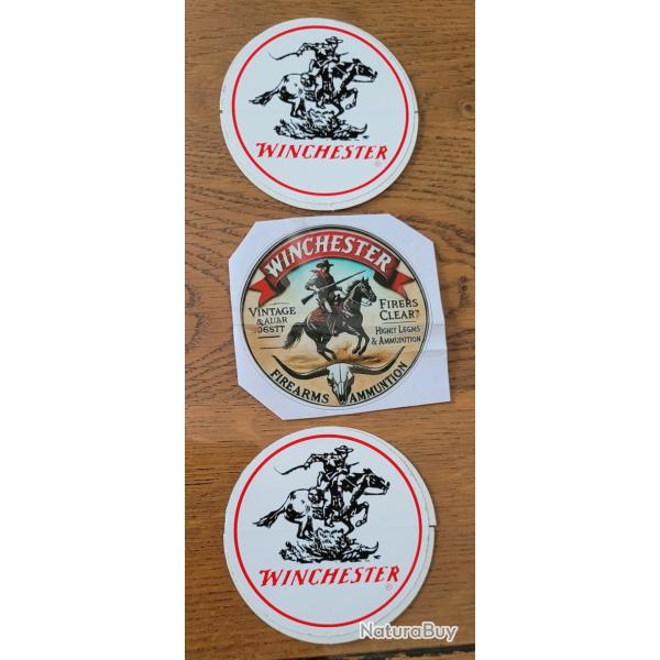 Lot d'autocollants Winchester,  armes , tir ,ball-trap , chasse , lot 2