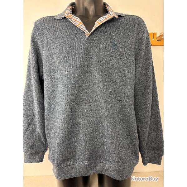 Pull Lovergreen Col boutonne Chocolat