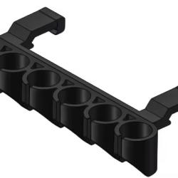Porte 6 cartouches calibre 12 montage double fixation sur rail picatinny